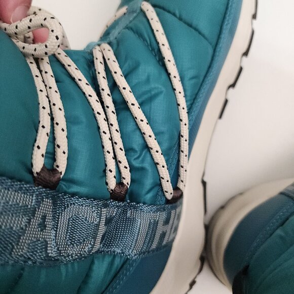 The North Face Women's ThermoBall Lace Up Waterproof Boots Teal Blue Size 9 - Picture 13 of 13